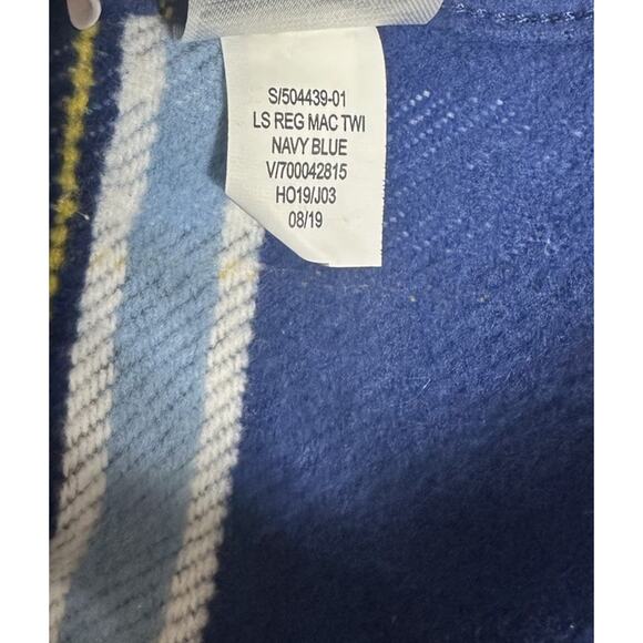 NEW Old Navy Mens Blue Plaid Lightly Lined Flannel Shirt Size L Regular Fit - Picture 10 of 10